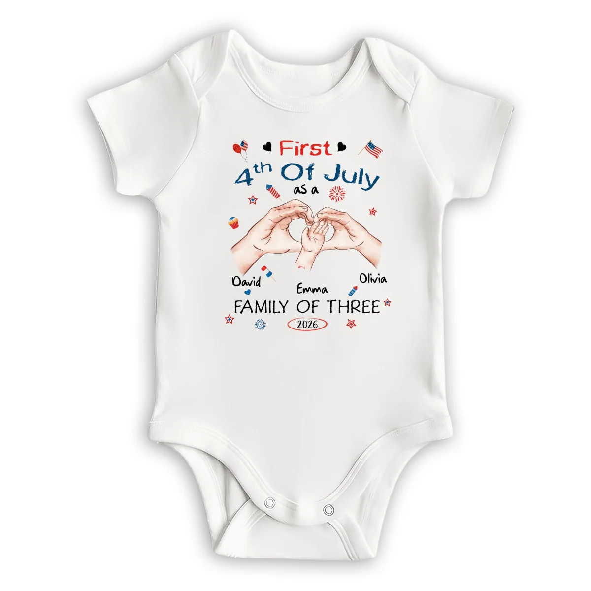 First 4th Of July - Personalized Custom T-shirt And Onesie - Image 13