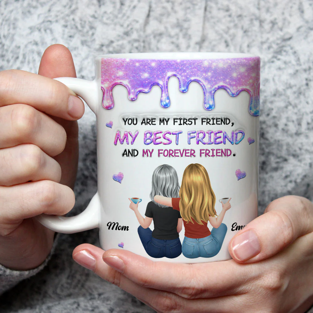 First And Forever - Personalized Custom 3D Inflated Effect Mug - Image 3