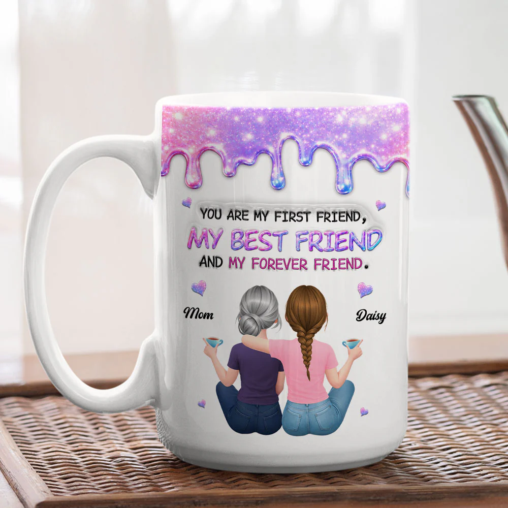 First And Forever - Personalized Custom 3D Inflated Effect Mug - Image 4