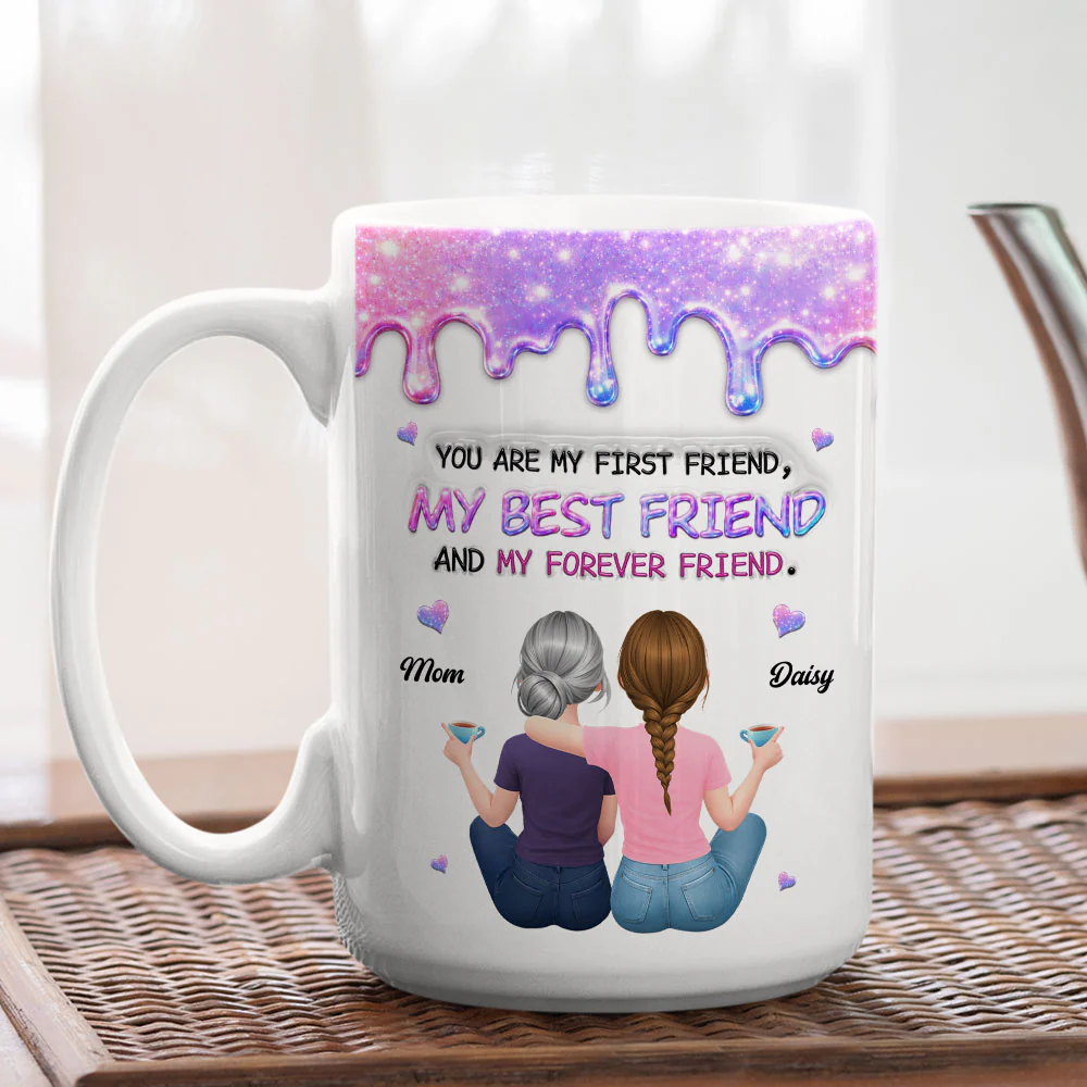 First And Forever - Personalized Custom 3D Inflated Effect Mug - Image 5