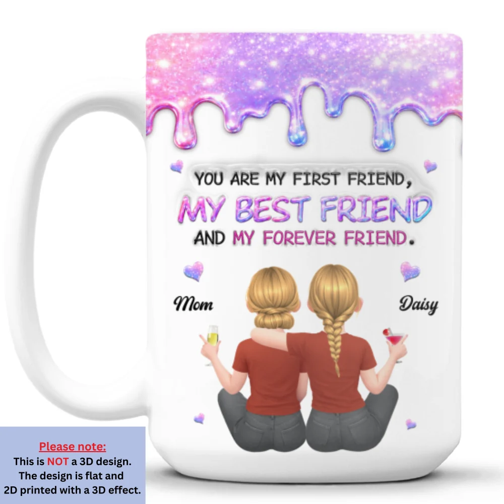 First And Forever - Personalized Custom 3D Inflated Effect Mug - Image 8