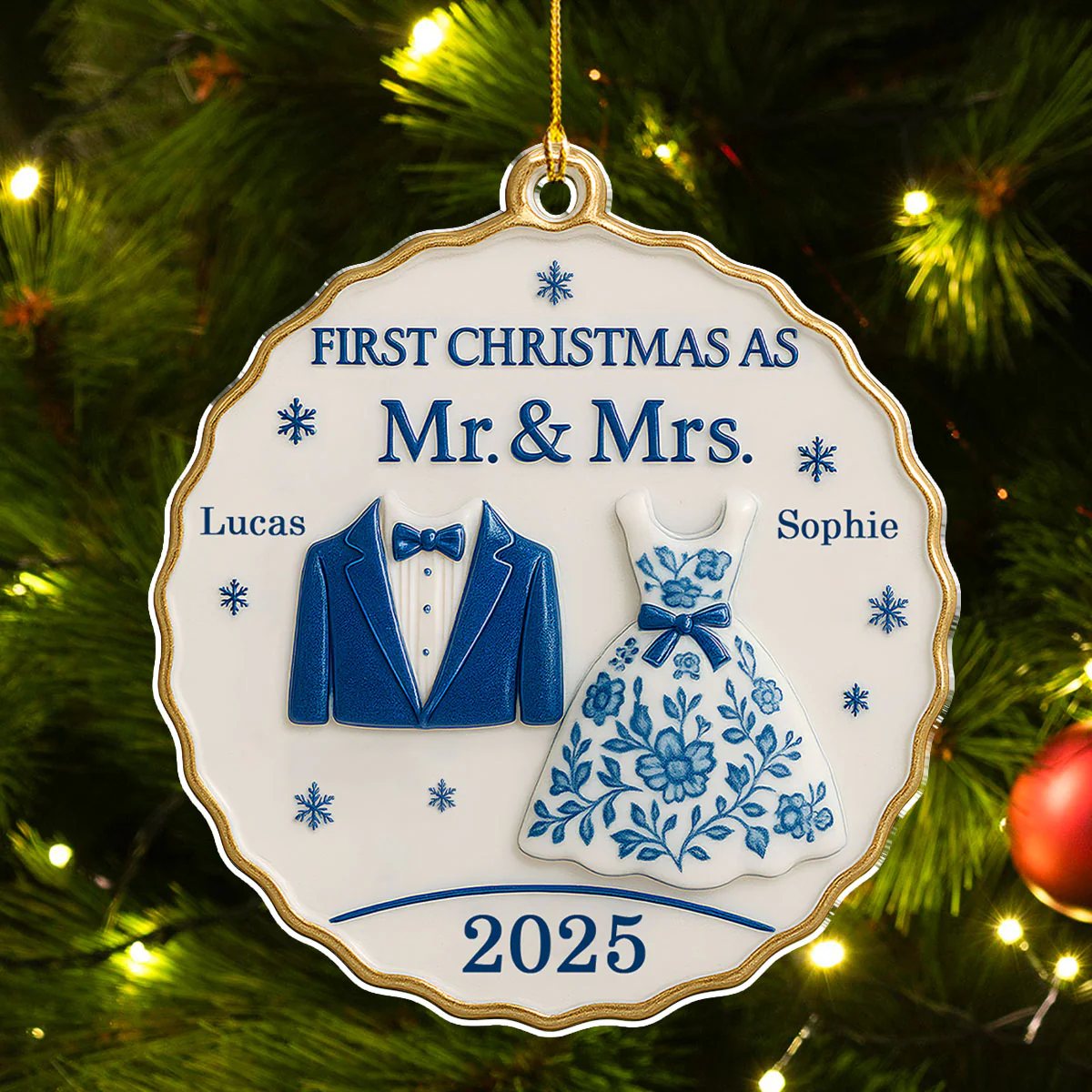 First Christmas With You - Personalized Custom Acrylic Ornament - Image 4