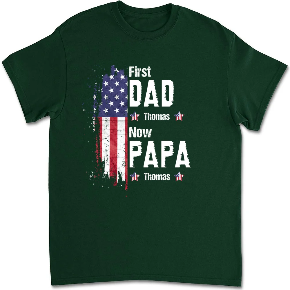 First Dad Now Best Grandpa - Personalized Custom Shirt - Image 8