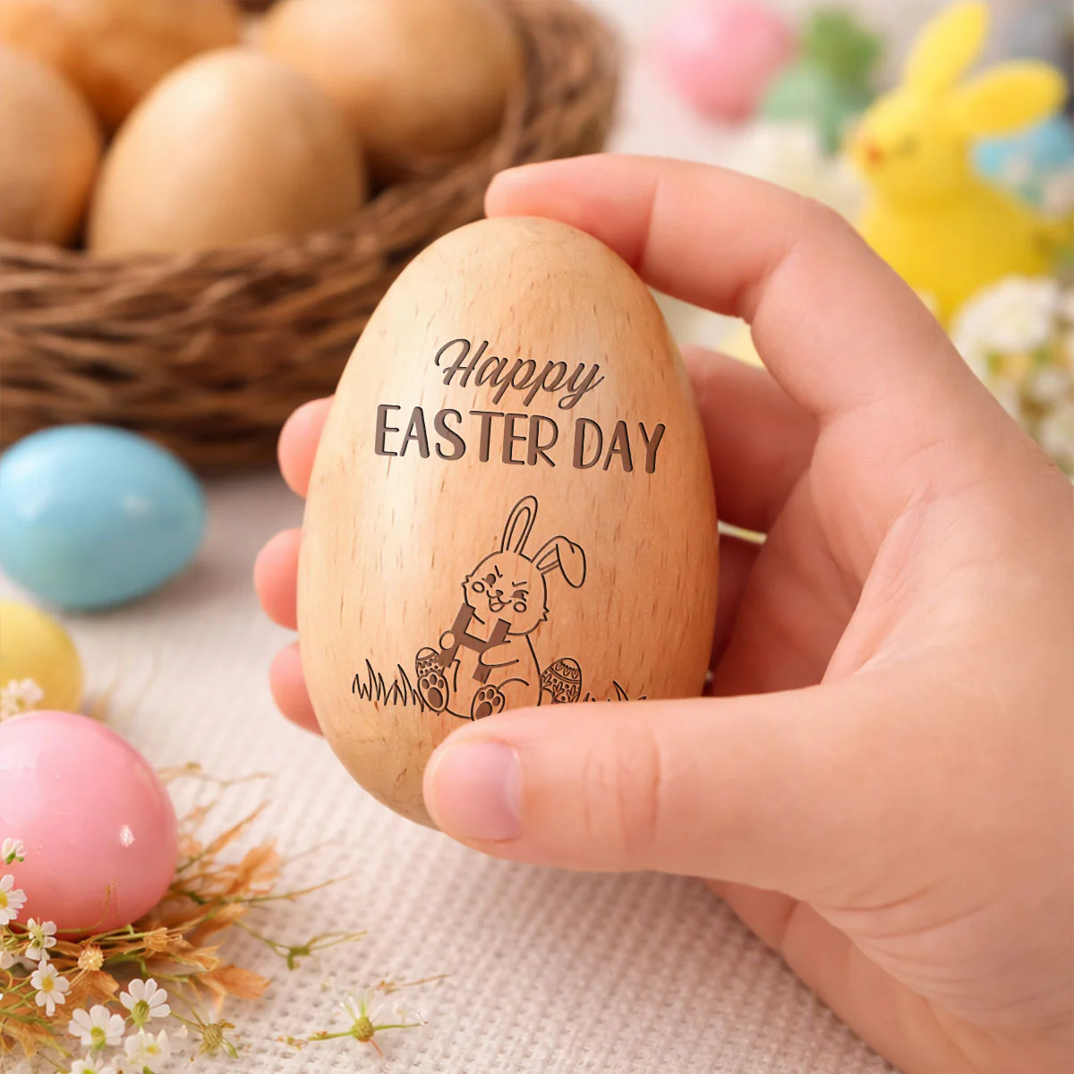 First Easter 2026 - Personalized Custom Wooden Egg Shaker - Image 3