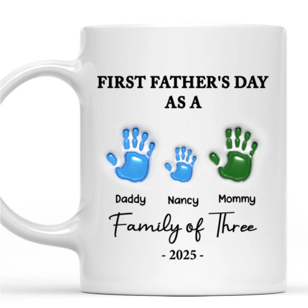 First Father Day - Personalized Custom 3D Inflated Effect Mug - Image 6
