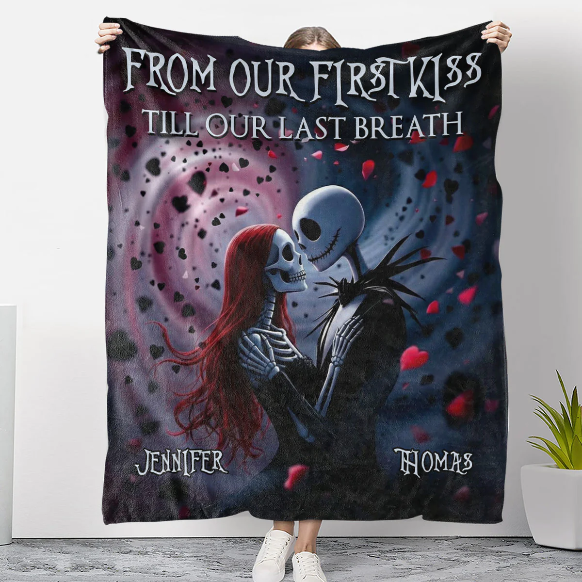 First Kiss To Last Breath - Personalized Custom Fleece Blanket