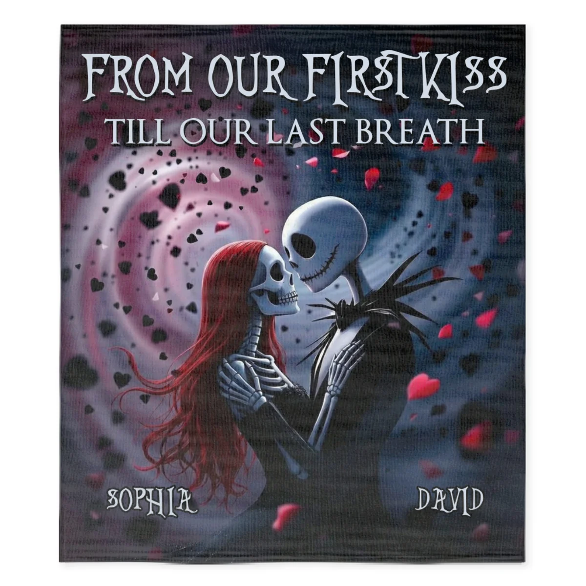 First Kiss To Last Breath - Personalized Custom Fleece Blanket - Image 6