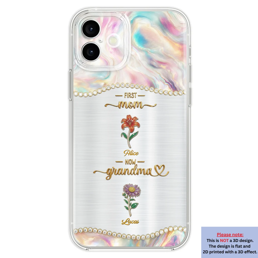 First Mom Now Grandma 2 - Personalized Custom 3D Inflated Effect Phone Case - Image 28