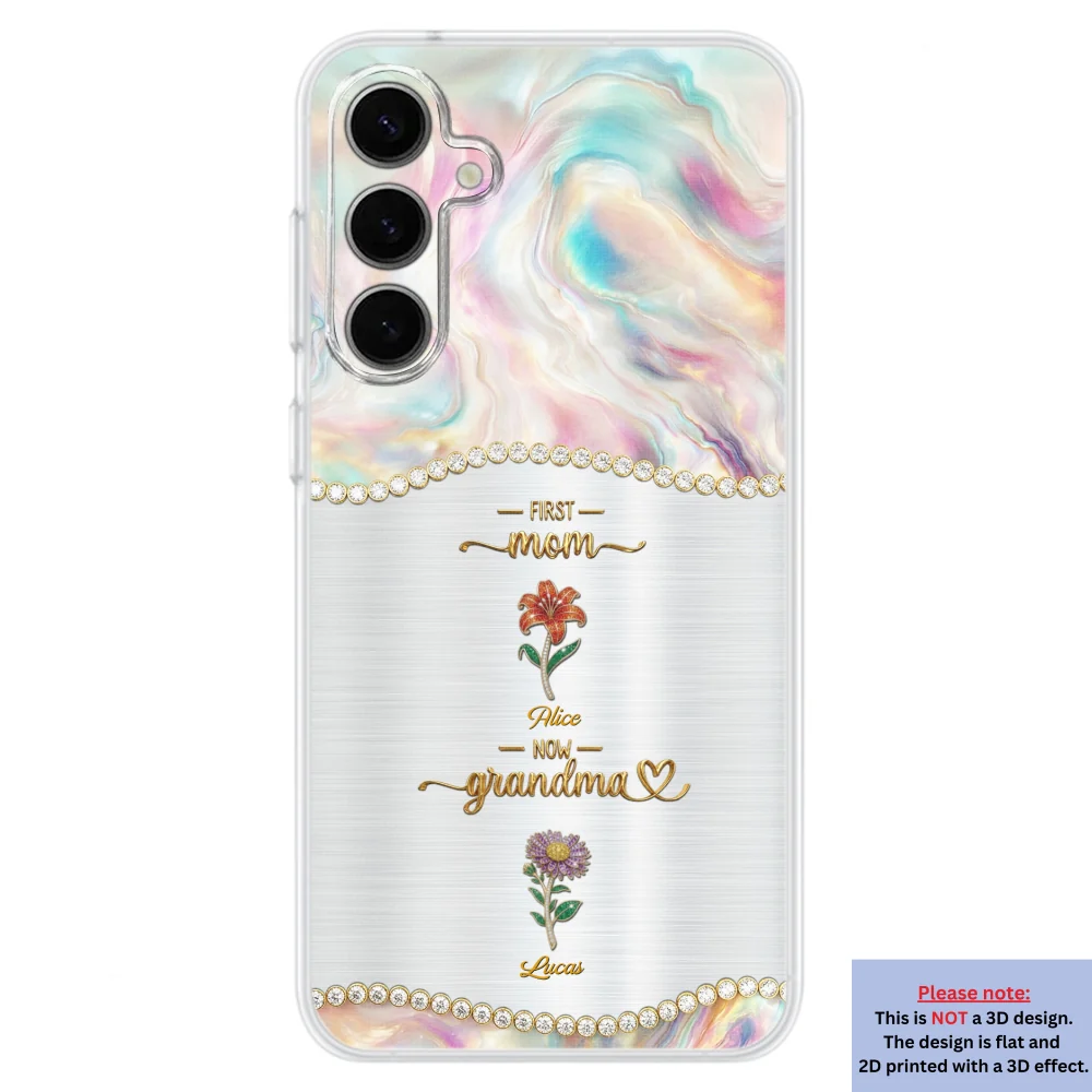 First Mom Now Grandma 2 - Personalized Custom 3D Inflated Effect Phone Case - Image 34