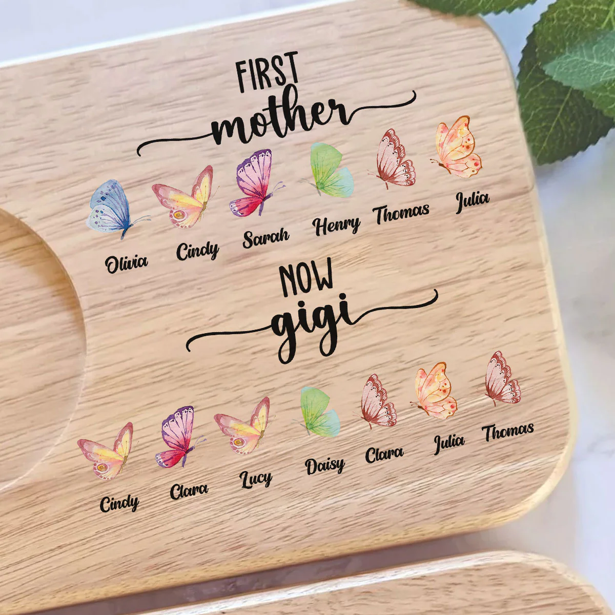 First Mom Now Grandma - Personalized Custom Wooden Treat Board - Image 4