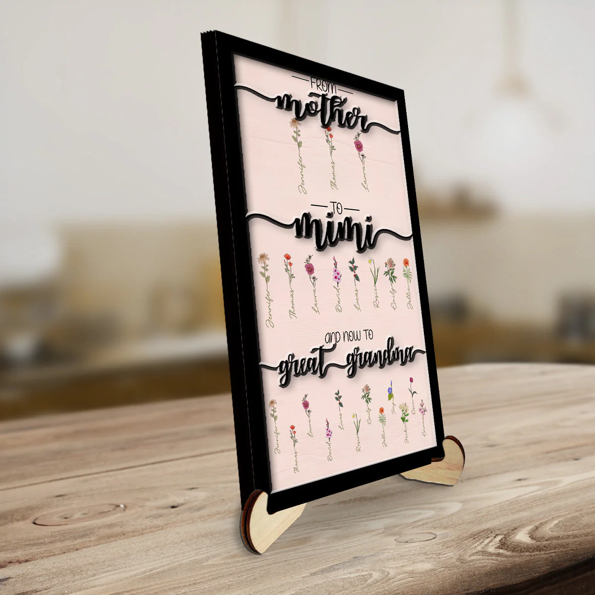 First Mom Now Grandma - Personalized Wooden Plaque - Image 3