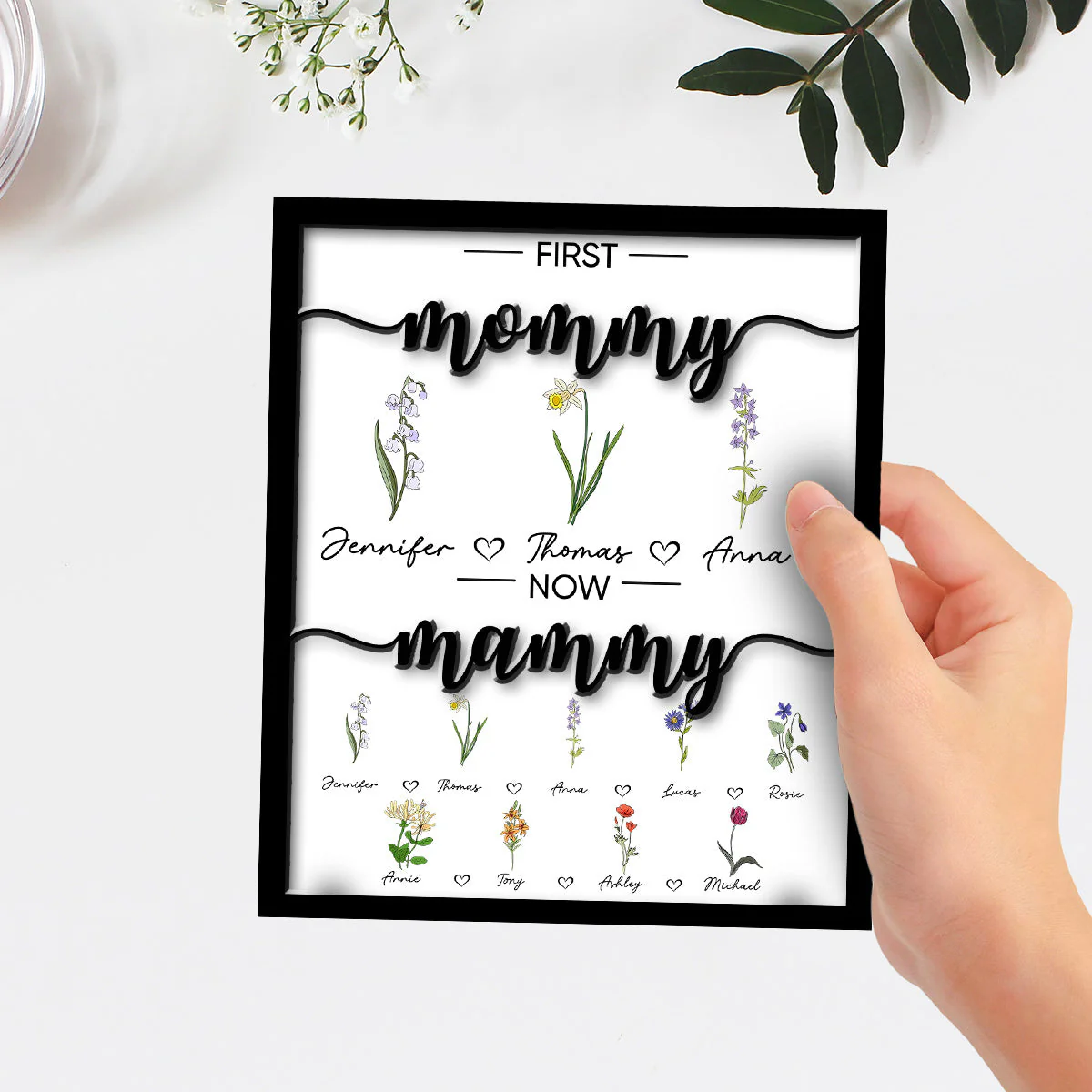 First Mom Now - Personalized Wooden Plaque - Image 2