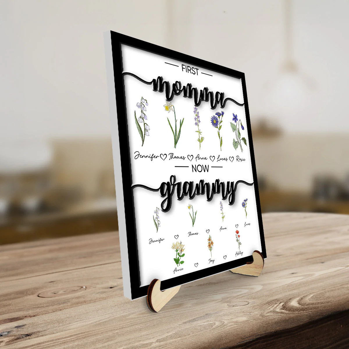 First Mom Now - Personalized Wooden Plaque - Image 3