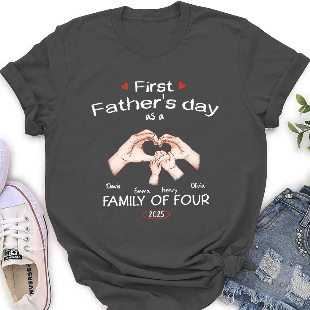 First Year As A Family Of Three - Personalized Custom Shirt - Image 4