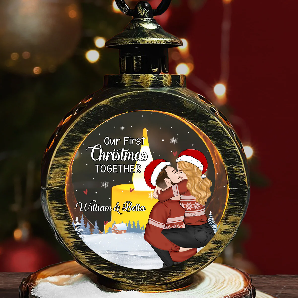 First Year Together - Personalized Custom Christmas Lantern