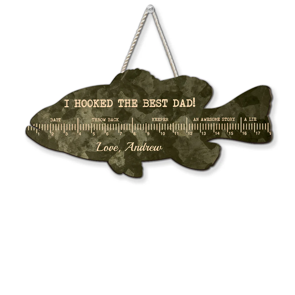 Fish Ruler - Personalized Custom Wood Sign