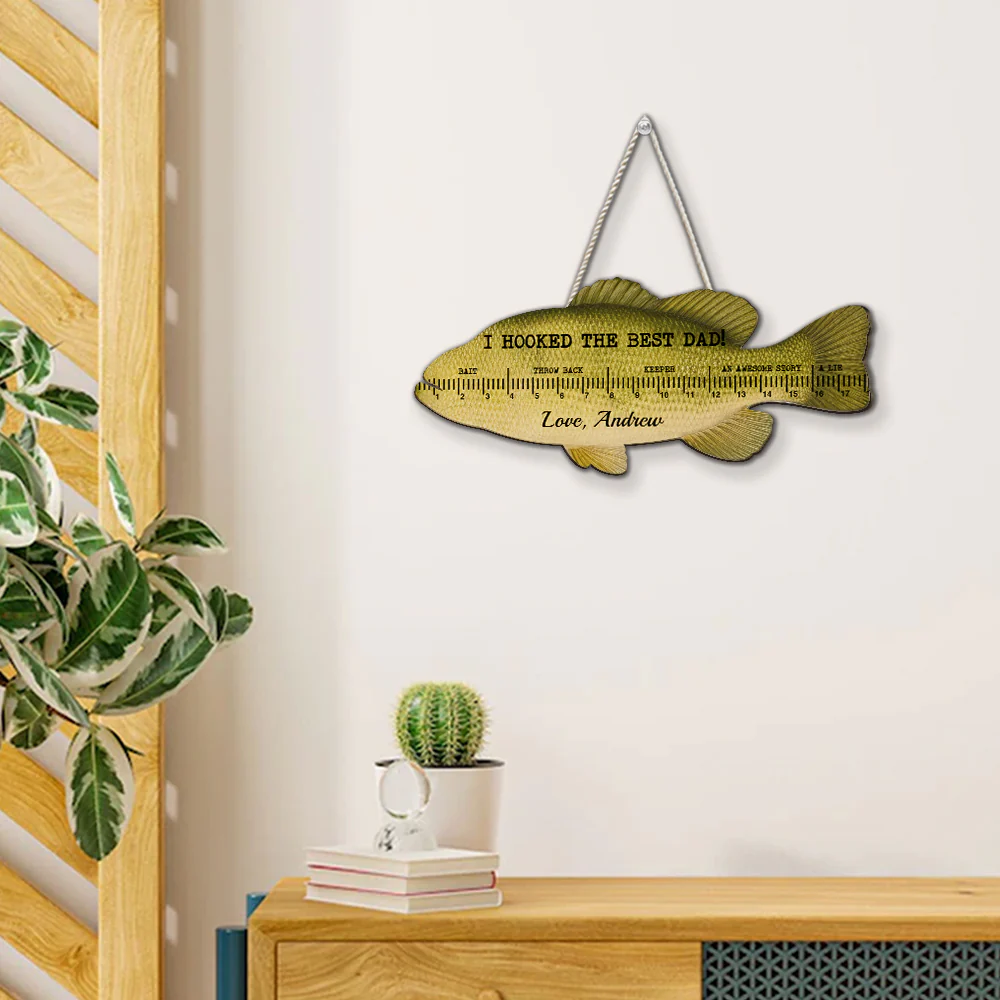 Fish Ruler - Personalized Custom Wood Sign - Image 3