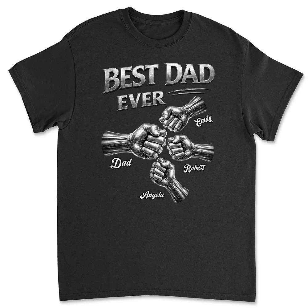 Fist Bump Dad Metal Edition - Personalized Custom Shirt