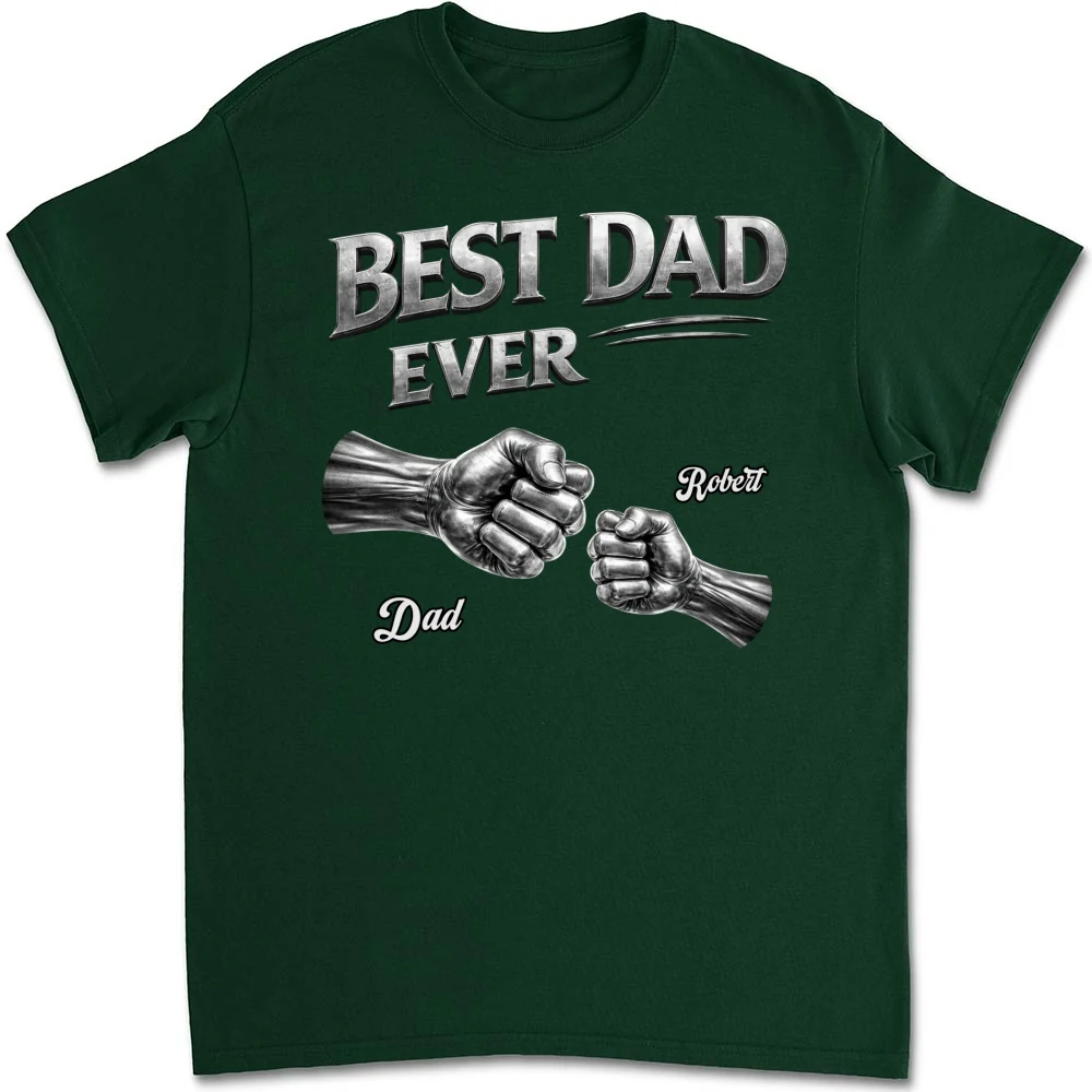 Fist Bump Dad Metal Edition - Personalized Custom Shirt - Image 8