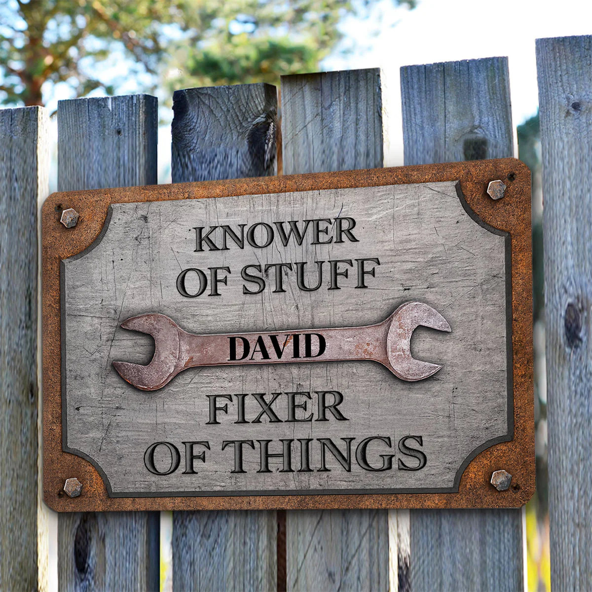 Fixer Of Things - Personalized Custom Metal Sign - Image 5