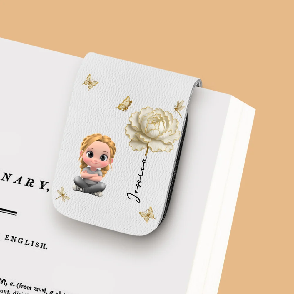Floral Soul - Personalized Custom Leather Bookmark - Image 11