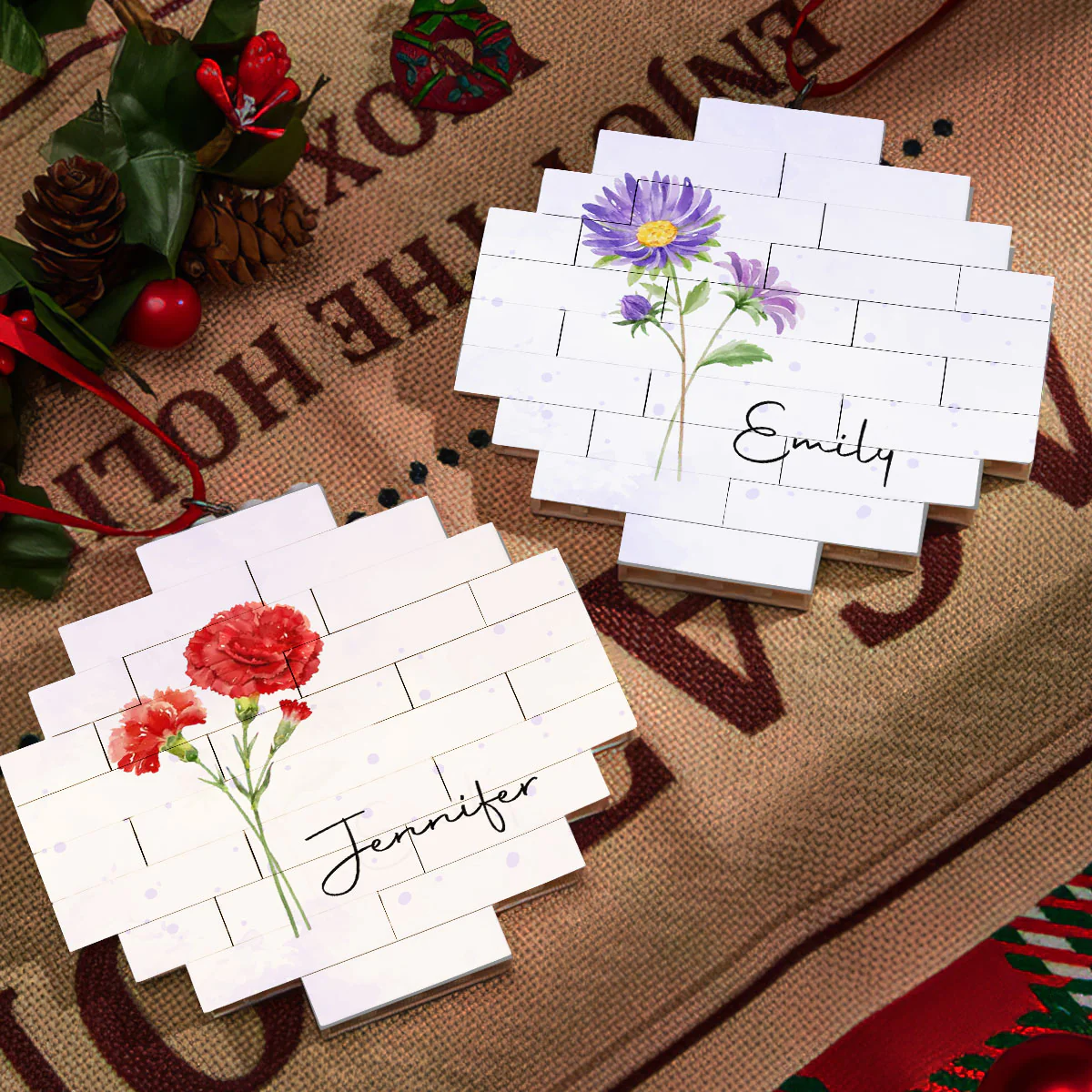 Flower Garden - Personalized Custom Puzzle Ornament - Image 3
