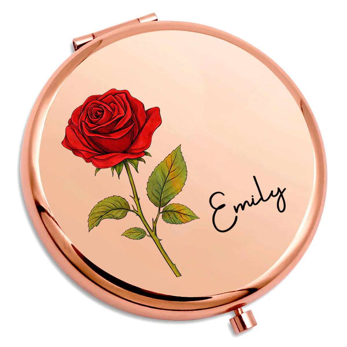 Flowers Bloom Where Beauty Lives - Personalized Custom Compact Mirror - Image 2