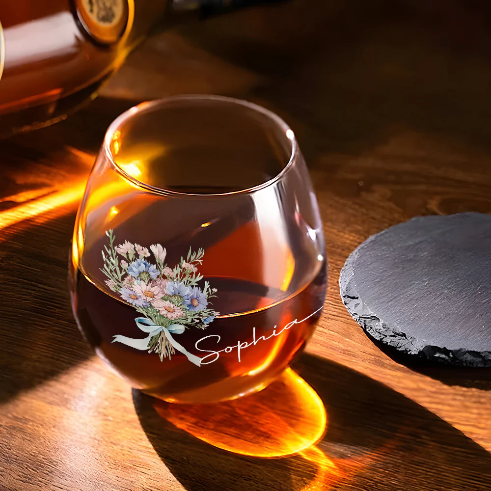 Flowers Do Not Tell They Show - Personalized Custom Wine Glass - Image 4