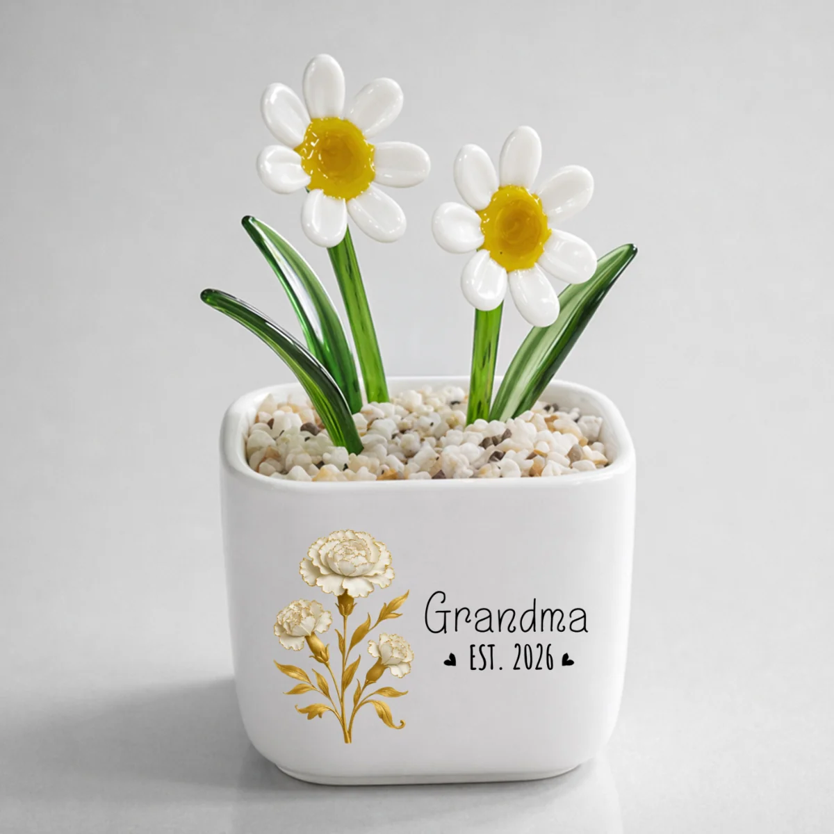 Flowers For Mom - Personalized Custom Glass Birth Month Flower - Image 12