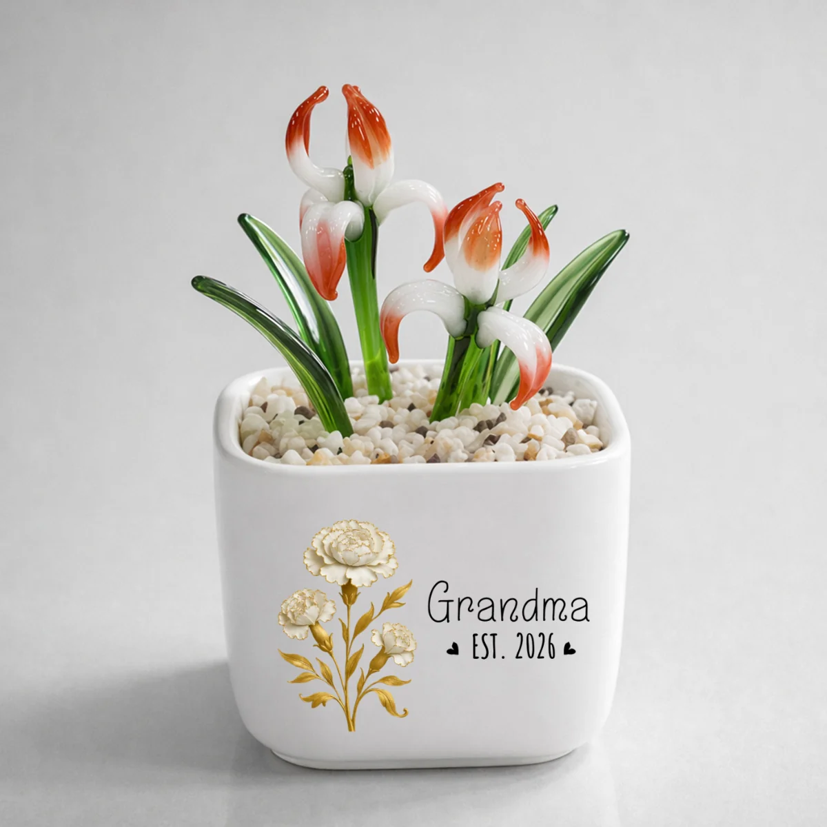 Flowers For Mom - Personalized Custom Glass Birth Month Flower - Image 15