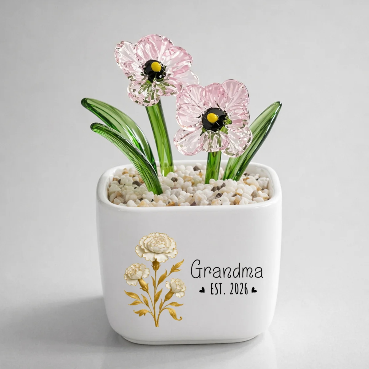 Flowers For Mom - Personalized Custom Glass Birth Month Flower - Image 17