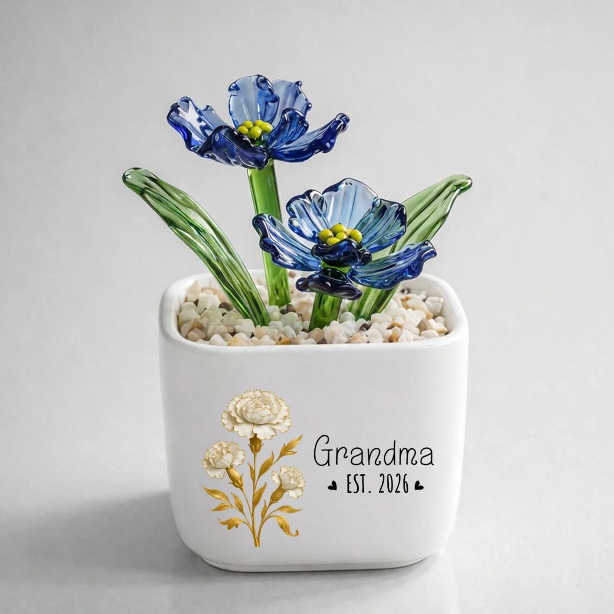 Flowers For Mom - Personalized Custom Glass Birth Month Flower - Image 18