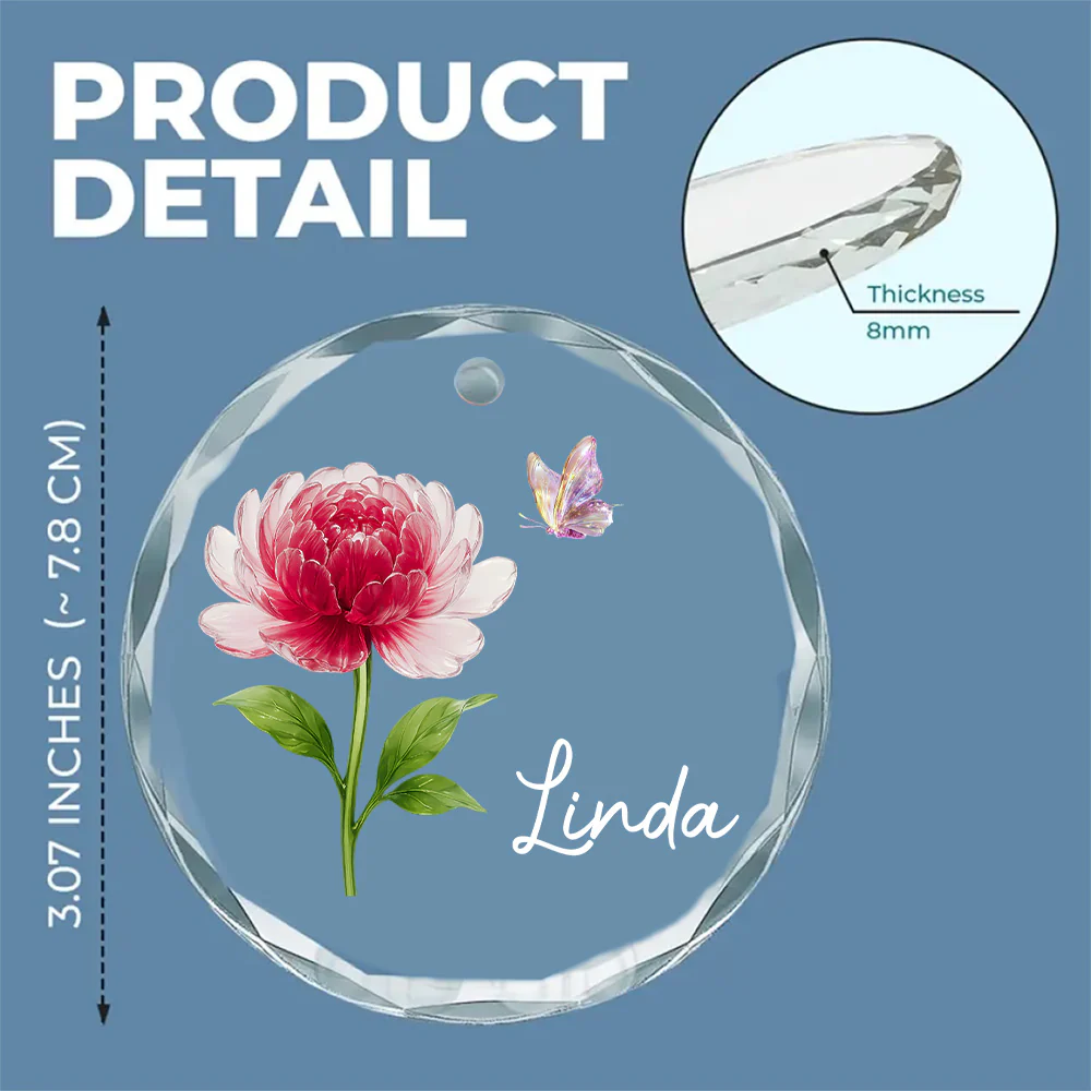 Flowers Lover - Personalized Custom Glass Ornament - Image 6