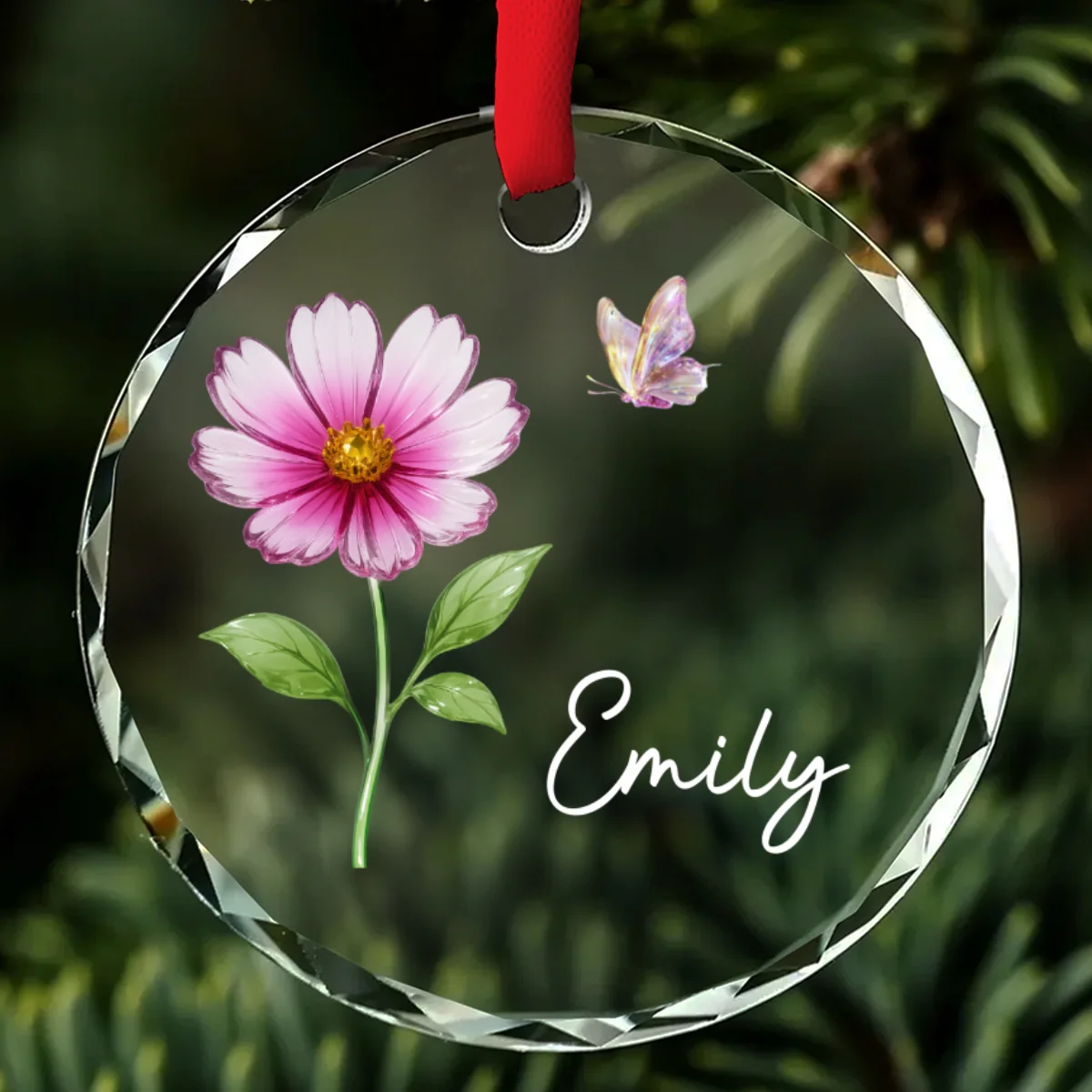 Flowers Lover - Personalized Custom Glass Ornament - Image 7