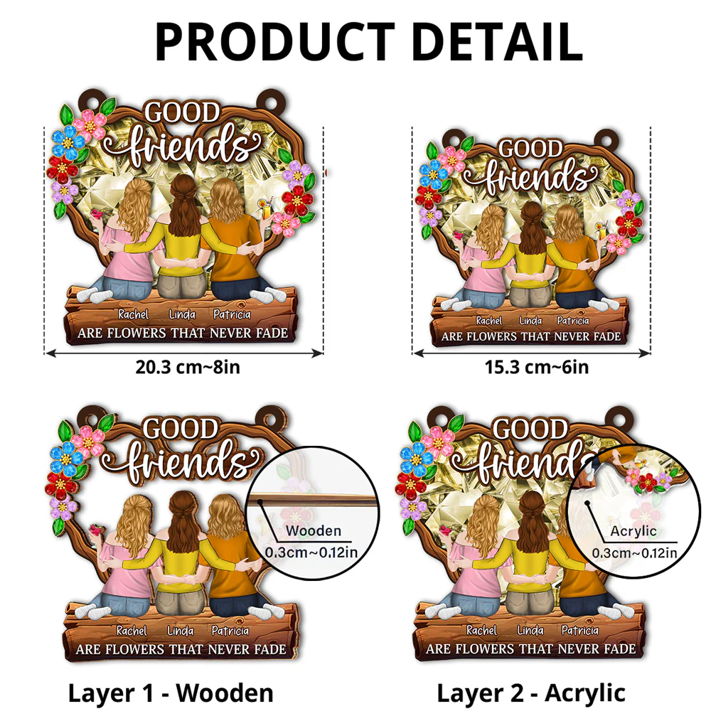 Flowers That Never Fade - Personalized Custom Suncatcher - Image 5