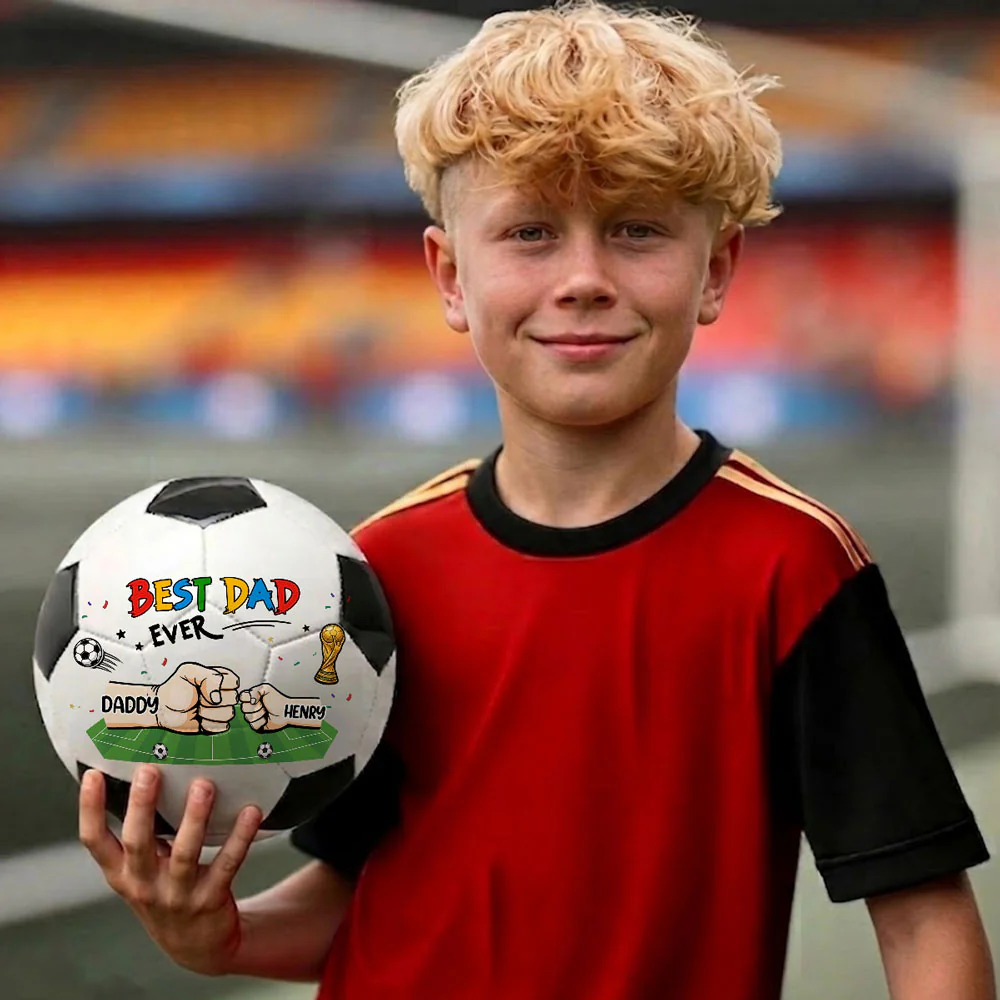 Football Dad - Personalized Custom Soccer Ball - Image 4