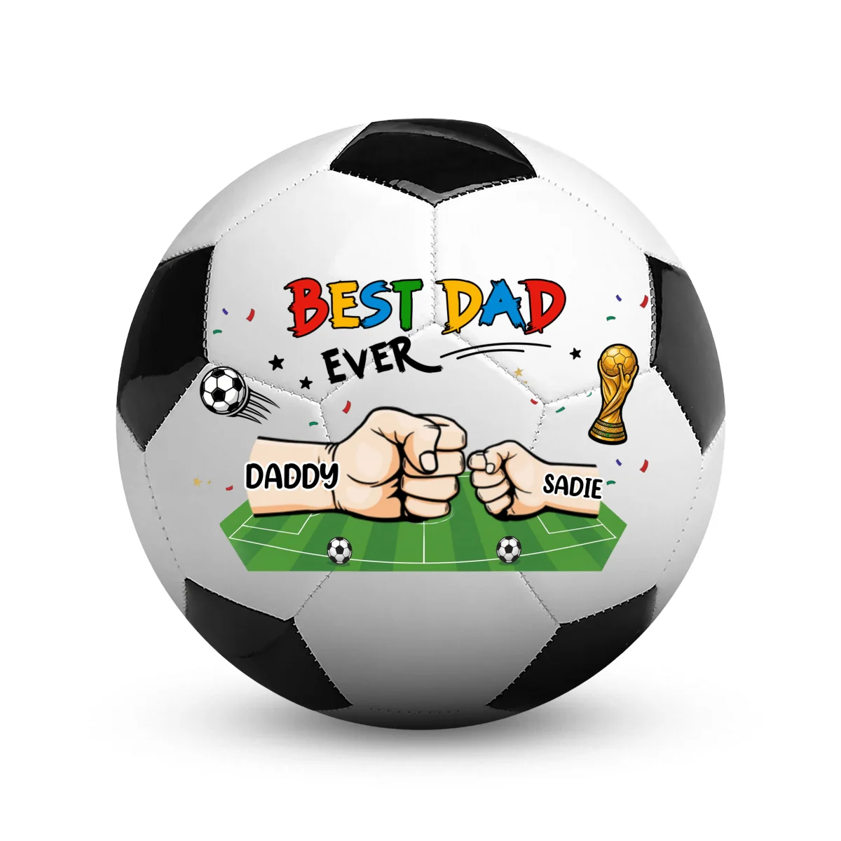 Football Dad - Personalized Custom Soccer Ball - Image 7