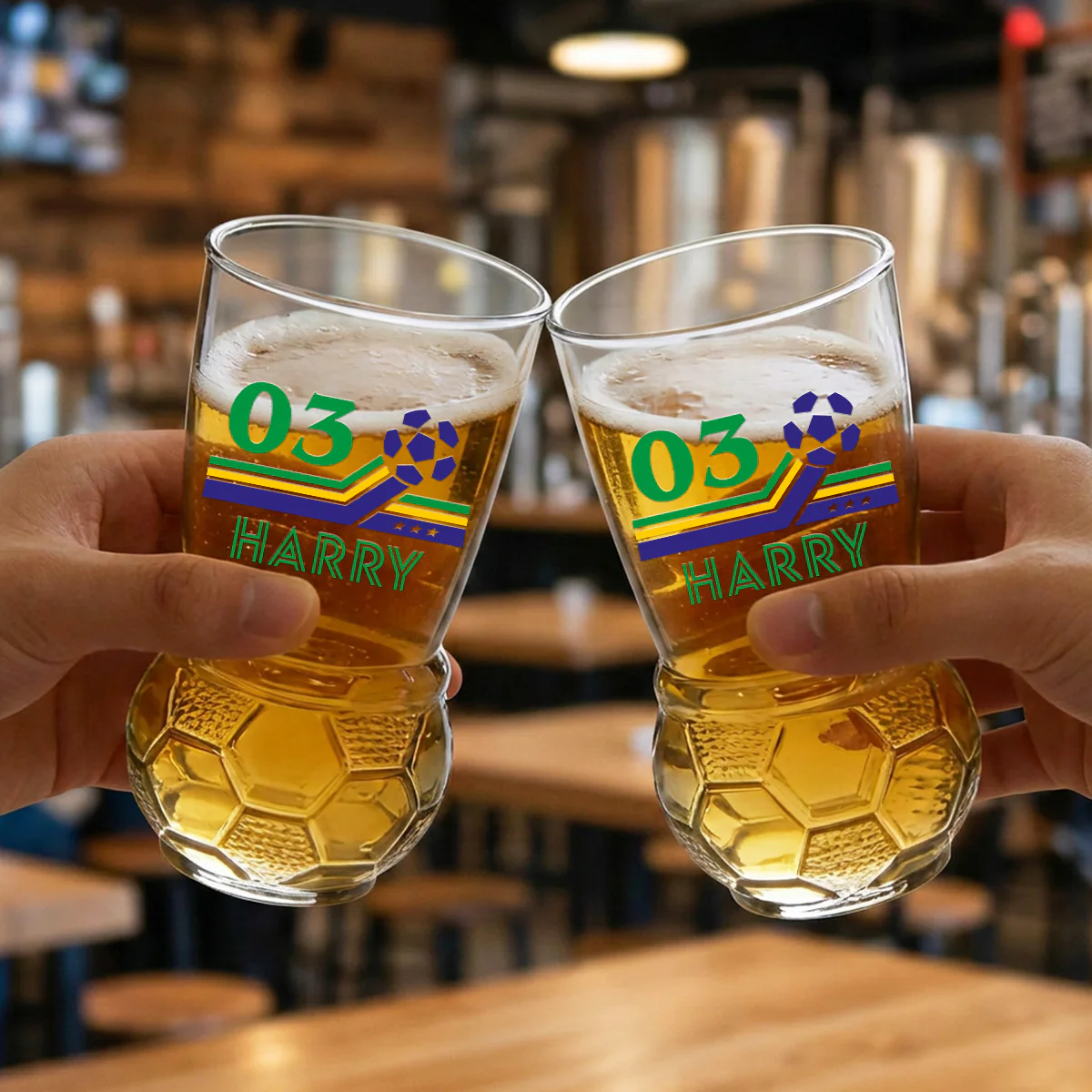 Football Glory - Personalized Custom Football Beer Glass - Image 2
