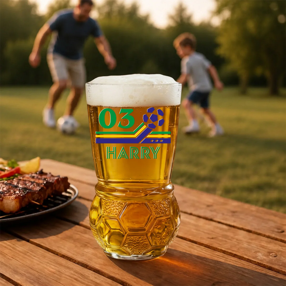 Football Glory - Personalized Custom Football Beer Glass - Image 6