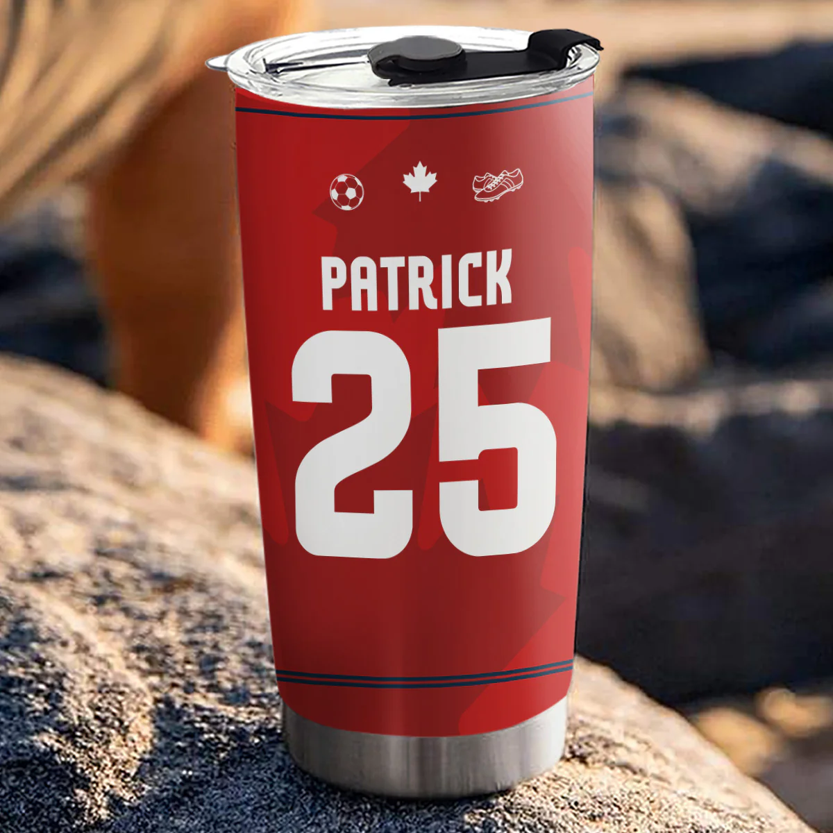 Football Lover - Personalized Custom Tumbler - Image 3