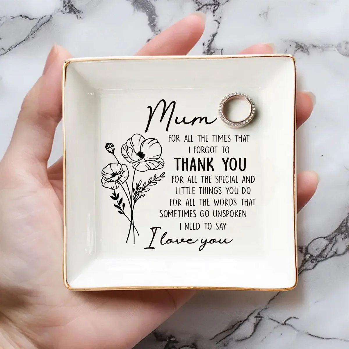 For All The Times That I Forgot To Thank You - Personalized Custom Jewelry Dish - Image 4