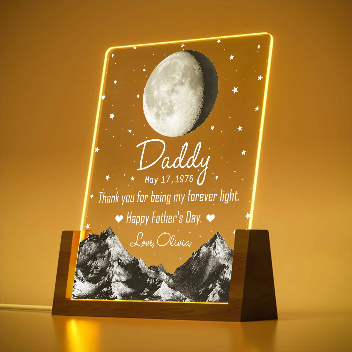 For Being My Forever Light - Personalized Custom Night Light - Image 3