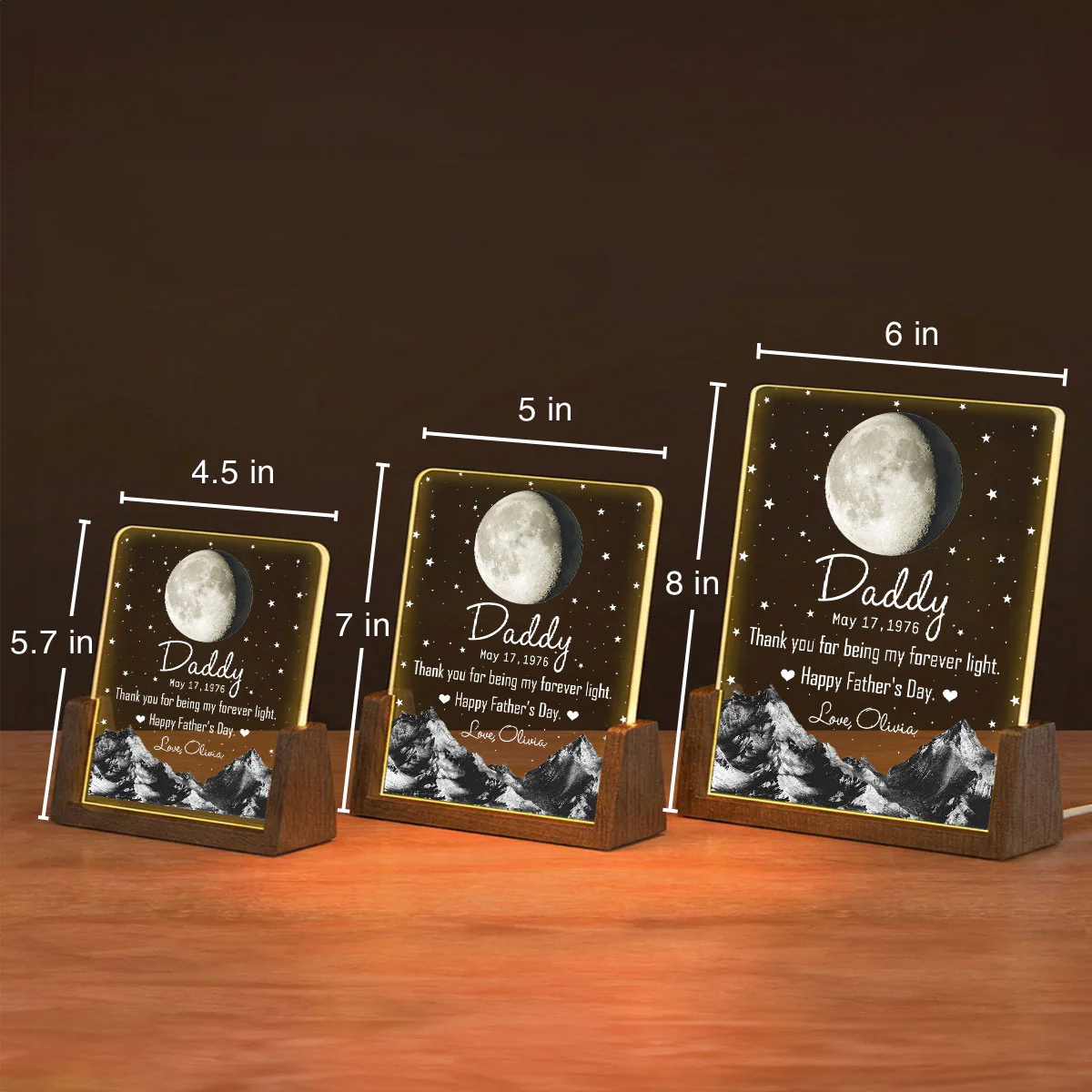 For Being My Forever Light - Personalized Custom Night Light - Image 4