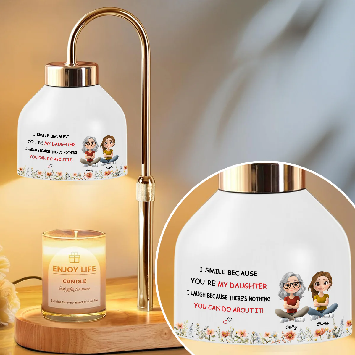 For Daughter - Personalized Custom Candle Warmer Lamp