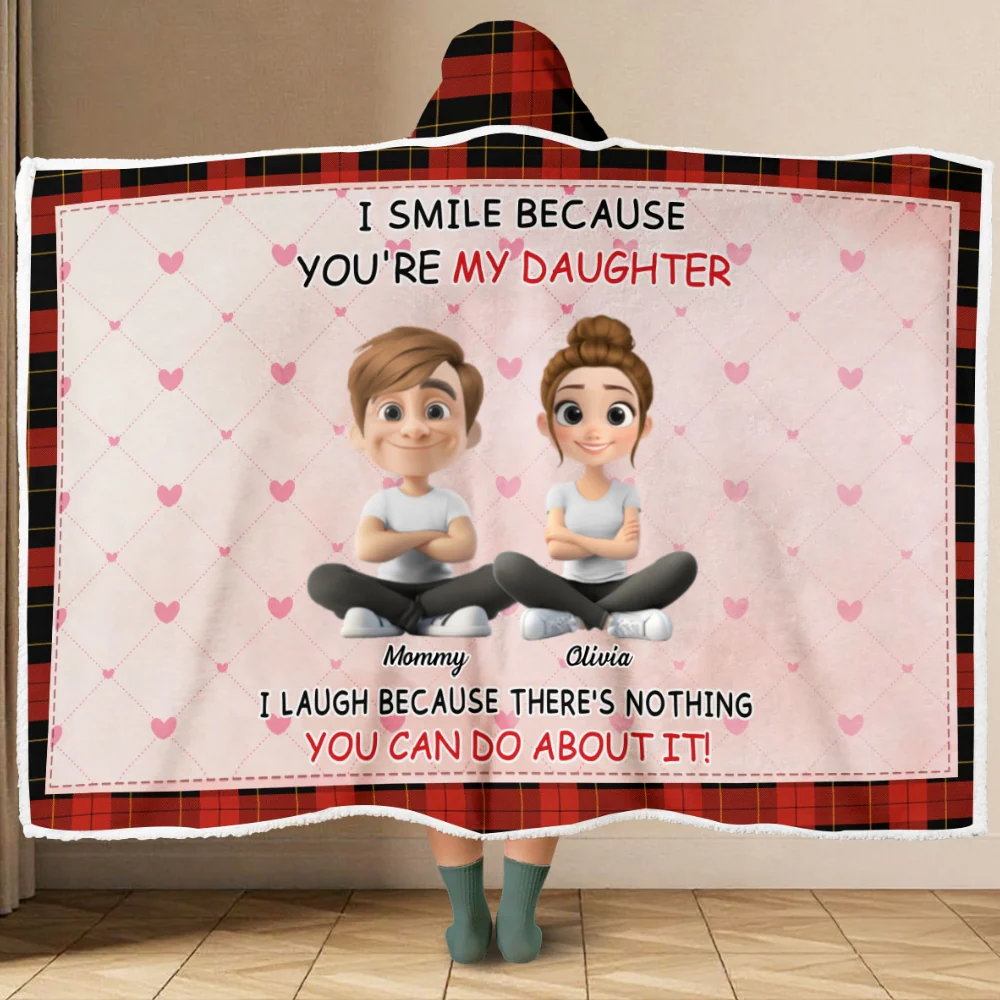 For Daughter - Personalized Custom Hooded Blanket - Image 6