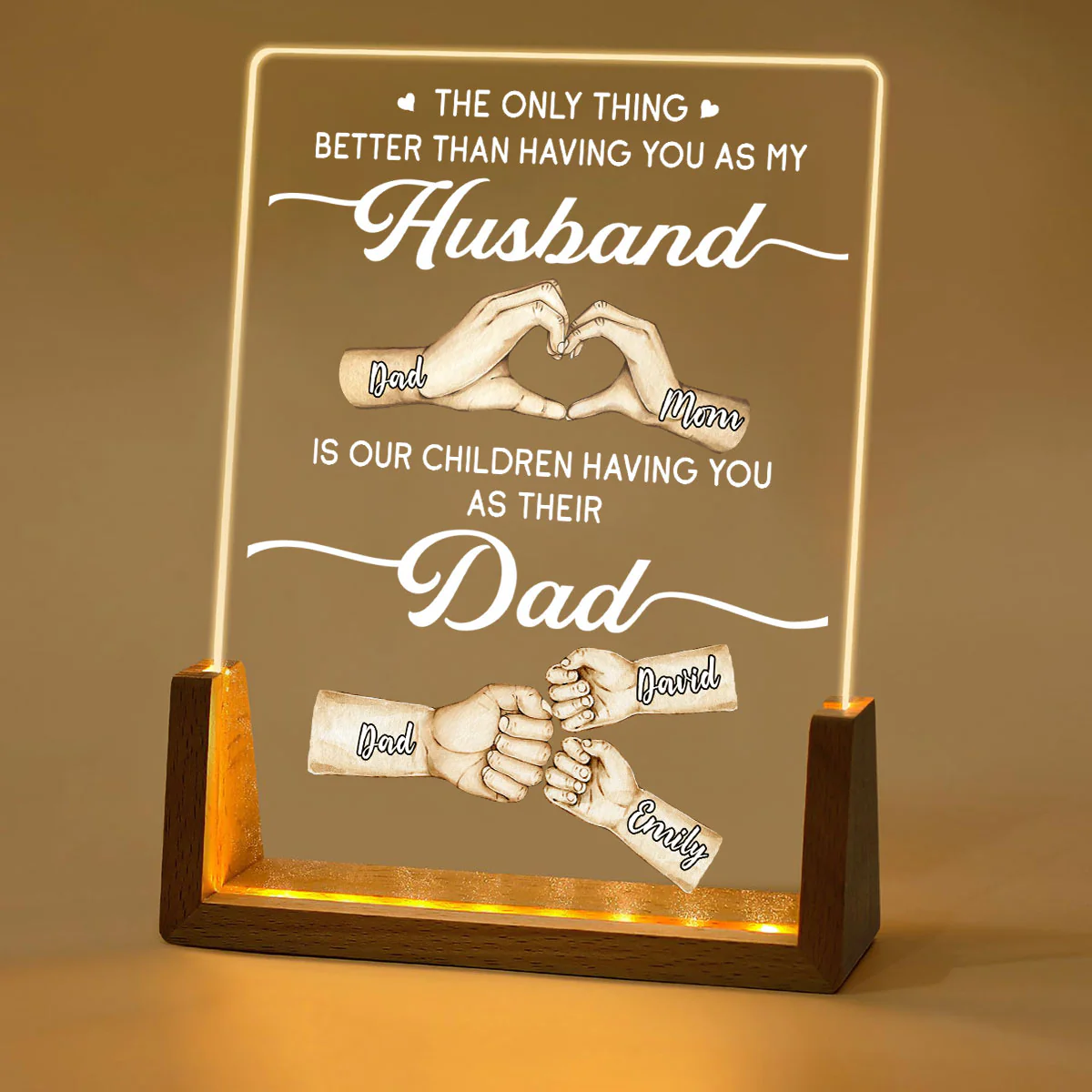 For My Husband - Personalized Custom Night Light