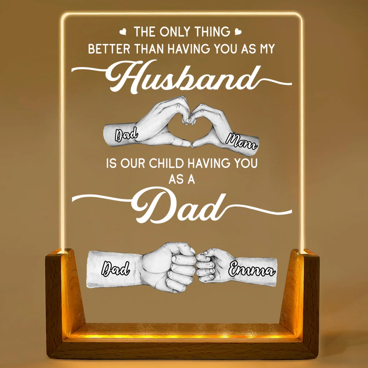 For My Husband - Personalized Custom Night Light - Image 8