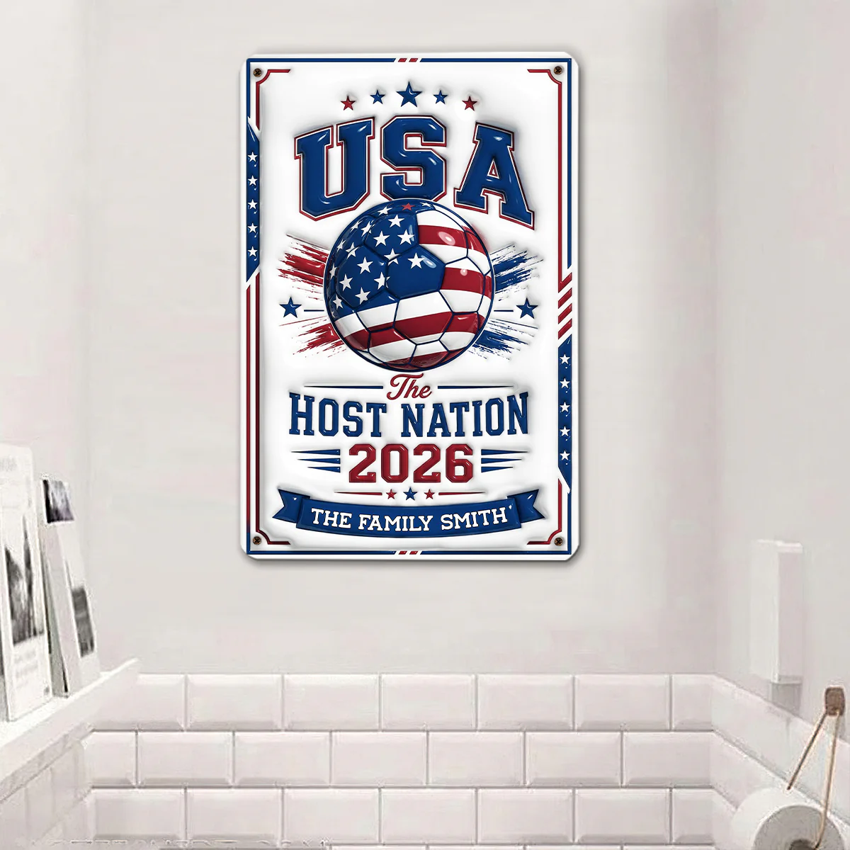 For The World - Personalized Custom 3D Inflated Effect Metal Sign - Image 4