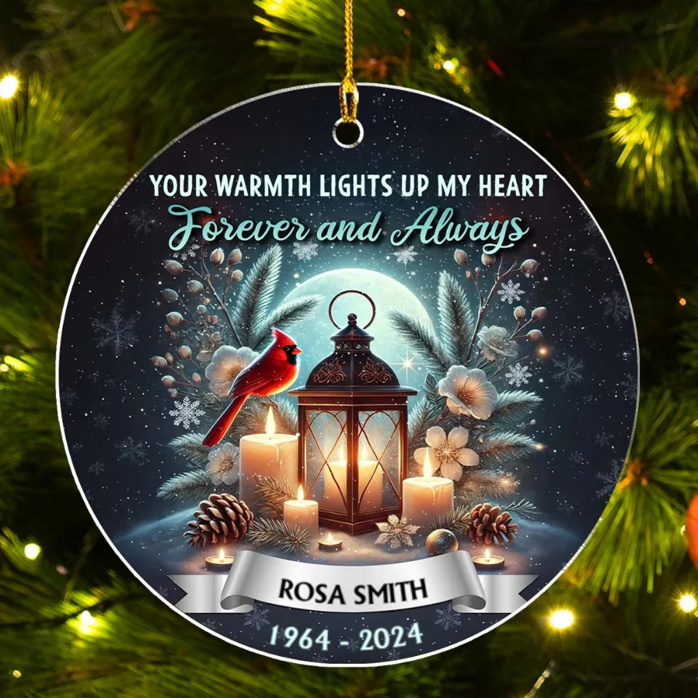 Forever And Always - Personalized Custom Acrylic Ornament - Image 5