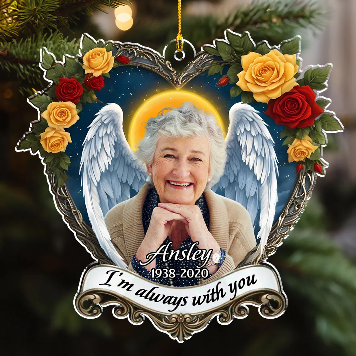 Forever Beside You - Personalized Custom Acrylic Ornament - Image 4